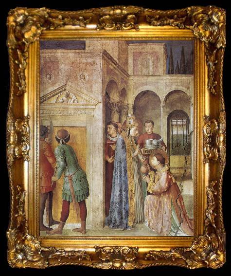framed  Fra Angelico St Lawrence Receiving the Church Treasures, ta009-2